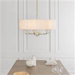 Nixon Polished Brass 6 Light Ceiling Pendant with White Shade 70561