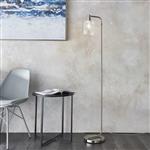 Toledo Brushed Nickel Clear Glass Floor Lamp 90557