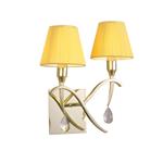 Siena Polished Brass Switched Double Wall Light M0348PB/S
