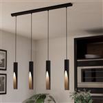 Barbotto LED Black And Gold Four Bar Pendant 900875