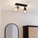 Coslada Double Black And Brass Colour Ceiling Spotlight 900694