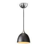 Reanne Single Pendant Light with Black and Gold Shade FL2290/1/930