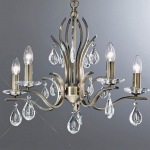 Willow Bronze 5 Arm Crystal Ceiling Light FL2299/5