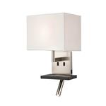 Lonnie LED Satin Nickel & Off White Charger Light WB123/1178