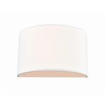 Lonnie Off White Fabric & Perspex Curved Wall Light WB141/1186