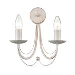 Philly Double White Brushed Gold Wall Light FL2466-2