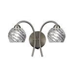 Rivka Satin Nickel Switched Double Wall Light FRA330