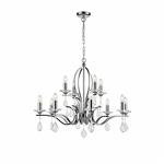 Willow Polished Chrome Multi Arm Crystal Ceiling Light FL2403-12
