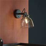 Agathis Black And Smoked Grey Wall Light BLW-54870