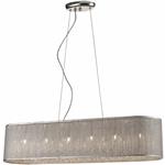 Crystal Palace Silver/Crystal Six Light Ceiling Pendant CRYS085SI6DECO