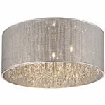 Crystal Palace Silver/Crystal Large Semi Flush Fitting CRYS055SI7FLUS