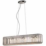 Belaney Oval Chrome and Crystal Ceiling Pendant Fitting 082CL6DEC