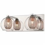Canonbury Chrome/Copper Double Wall Light CANO032CP2WAL