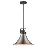 Anerley Satin Nickel Angled Ceiling Pendant ANER028SN1PEND