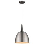 Acton Satin Nickel Domed High Gloss Ceiling Pendant ACTO032SN1PEND