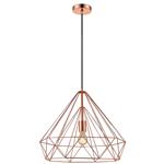 Merton Large Copper Double Cage Pendant Fitting MERT050CP1PEND