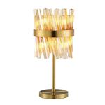 Boise Table Lamp Brass Finish Amber Glass LT32194
