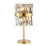 Boise Table Lamp Brass Finish Smoked Glass LT32196