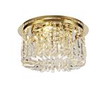 Lowell Small Gold Finish & Crystal Flush Ceiling Light LT30680