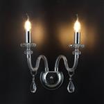 Henderson Double Glass and Chrome Wall Light LT30381