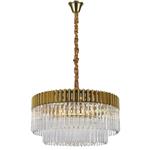 Moreno Brass And Clear 12 Light Ceiling Pendant LT30313