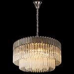 Moreno Polished Nickel And Clear 12 Light Ceiling Pendant LT31155