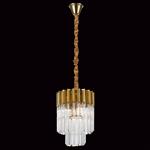 Moreno Brass And Clear 4 Light Ceiling Pendant LT30315