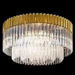 Moreno Brass And Clear 12 Light Flush Fitting LT31149