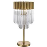 Moreno Brass And Clear 3 Light Table Lamp LT30316