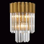 Moreno Brass And Clear 3 Light Wall Fitting LT30317