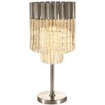 Moreno Polished Nickel And Clear 3 Light Table Lamp LT31158