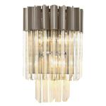 Moreno Polished Nickel And Clear 3 Light Wall Fitting LT31159