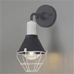 Dayton Small Anthracite And White Outdoor Wall Light LT30711