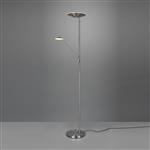 Brantford LED Matt Nickel Dimmable Dual Floor Lamp 425610207