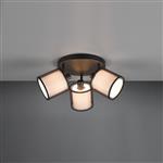 Burton Matt Black Round 3 Light Adjustable Ceiling Spotlight 811430332