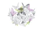 Butterfly Chrome & Multi-Coloured/Clear Ceiling Fitting R60213017
