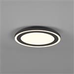 Carus Medium LED Matt Black Round Flush Ceiling Fitting R67223332