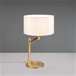 Cassio Matt Brass And White Shade Table Lamp 514400108