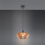 Colino Natural Madera Wooden Single Pendant Ceiling Fitting 315900142