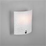 Elisa White Frosted Curved Patterened Glass Single Wall Light 212200100