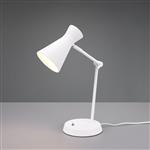 Enzo Matt White Small Adjustable Desk And Table Lamp R50781031