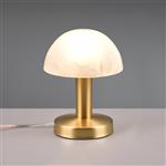Fynn 2 Matt Brass And Alabaster Glass Touch Table Lamp 599100108
