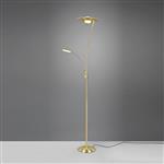 Granby LED Matt Brass Curved Dimmable Floor Lamp 424310208
