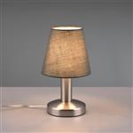 Mats 2 Matt Nickel And Anthracite Shade Touch Table Lamp 599700142