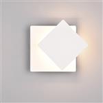 Mio White LED Square Adjustable Wall Light 240319131