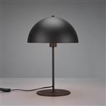 Nola Large Matt Black Domed Table Lamp 506290132