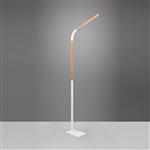 Norris White And Wood LED Floor Lamp 445210131