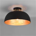 Punch Large Black And Gold Semi-Flush Fitting R60811032
