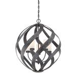 Black And Silver IP44 Rated Outdoor 5 Light Pendant QN-BLACKSMITH-5P-OBK