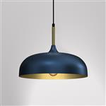 Lincoln Small Blue and Gold Ceiling Pendant MLP8033